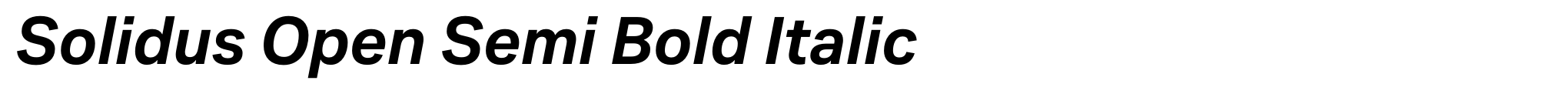 Solidus Open Semi Bold Italic image